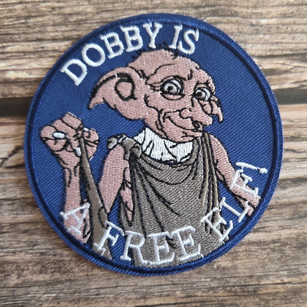 Dobby Is A Free Elf Harry Potter Y2k Embroidered Iron on Patch
